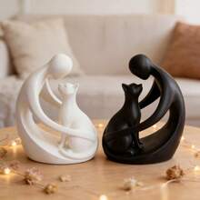 Slouchy Sleeping Cat Ornament Display Hanging Edge Decoration Display Companion Workstation Desktop Desk Home - A - View 8