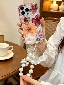 Étui de téléphone avec motif brodé de fleurs et de papillons avec sangle à perles, compatible avec iPhone 13/15/16/17pro/17/14/17/15pro/15 Plus/15 Promax/7plus/8plus/X/Xs Max/Xr/11pro/12pro/13pro/14pro/12mini/13mini/11promax/12promax/13promax/14promax/14plus/17pro Max/17Air/6/6s Plus/7/8/16Pro/16plus/16promax/Se2/17promax et Galaxy A54/A14/A12/A13/A15/A32/A33/A24/A52S/S20/S21/S22/S23/S24/S23Plus/S24ultra/S25/A15/A33/A23/A07/A17/S26/A56/A57 - Multicolore - Voir 2