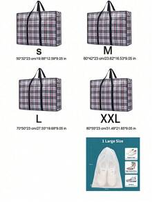 1個可折疊便攜式防水大容量收納袋，適用於床上用品與衣物整理、搬家打包、大容量行李打包、高端耐用托特包或宿舍行李運輸 - 彩色 - 查看 9