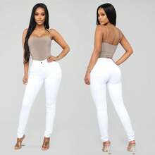 Women's Slimming Stretch Denim Jeans - 灰色 - 查看 7