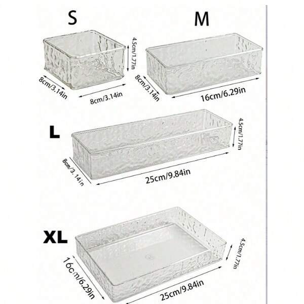 Bộ 10 hộp đựng mỹ phẩm bằng acrylic trong suốt, hộp đựng đồ chăm sóc da để bàn, thích hợp để đựng và phân loại nước hoa, son môi, chì kẻ lông mày. Hộp đựng kiểu ngăn kéo, hộp trang điểm, hộp đựng đồ để bàn, dùng trong nhà bếp, phòng khách, phòng ngủ, sử dụng đa năng, lưu trữ và sắp xếp đồ đạc trong nhà, hộp đựng kiểu ngăn kéo có vách ngăn tích hợp, hộp đựng đồ.