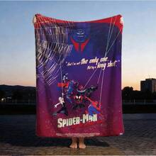 1pc S-Pider-Man Print Blanket,Retro Cartoon Style Throw Blanket,Cartoon Character Printed Blanket,All-Season Universal Nap Blanket,Character Home Decor Blanket,Modern Fashion Gift Suitable For Home Bedroom Bed Sofa Office Lunch Break Cover Picnic Blanket - Nhiều màu - Xem 3