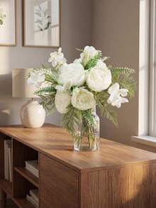 4pcs Lemon Branches, Suitable For Spring Decor, Window Display, Living Room, Bedroom, Bathroom, Kitchen, Wedding, Holiday, Indoor Tabletop Decoration - Waterweed Peony - 4pcs - View 5