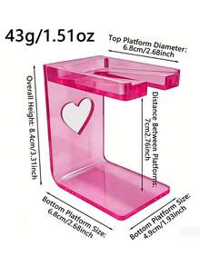 Rose Red Nail Polish Gel Inverted Holder, Acrylic Transparent Inverted Rack - Hot Pink - View 6