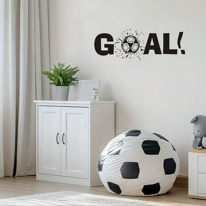 Soccer Football Goal Wall Stickers Decals Sport Fans For Bedroom Living Room Playroom Home Wall Decor