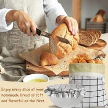 Beeswax Bread Bags For Homemade Bread And Bowl Cover Reusable Bread Baker Set Sourdough Bags - 1個蜂蠟袋 - 查看 7
