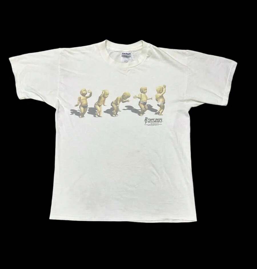 Vintage Baby Dancing T-Shirt / Size L - 白色 - 查看 1