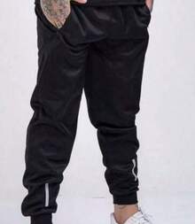 Kit Of 3 Men's Jogger Pants For Gyms With Reflective Logo (Black, White, Gray) - kit 2 hitam+putih - View 3