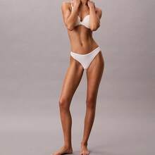 Calvin Klein Ideal Cotton Thong Underwear  Women  Panties QD5124 - 白色 - 查看 2
