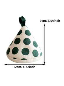 1 buah Sarung Tangan Tahan Panas Motif Polkadot & Penutup Panci Segitiga, Alas Panci Isolasi Panas untuk Peralatan Masak Rumah Tangga - View 3