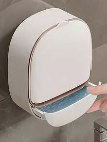 1 buah Tempat Sabun Gantung Dinding Tanpa Pengeboran, Rak Organizer Kamar Mandi, Kotak Penyimpanan Sabun Warna Krem Berkualitas Tinggi, Aksesoris Kamar Mandi - Versi yang ditingkatkan - View 4