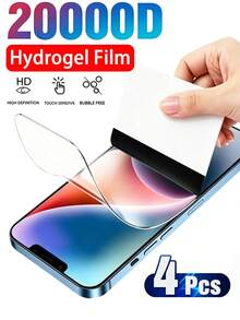 4 miếng [Chất liệu cao cấp mềm mại] Miếng dán màn hình Hydrogel độ phân giải cao này tương thích với iPhone 17e/17promax/17pro/16promax/16pro/15promax/15pro/14promax/14pro/13promax/13pro/17/16/15/14/13/12/11 và các dòng khác. Thiết kế phủ toàn màn hình giúp ngăn bụi xâm nhập hiệu quả. - Trong sáng - Xem 26