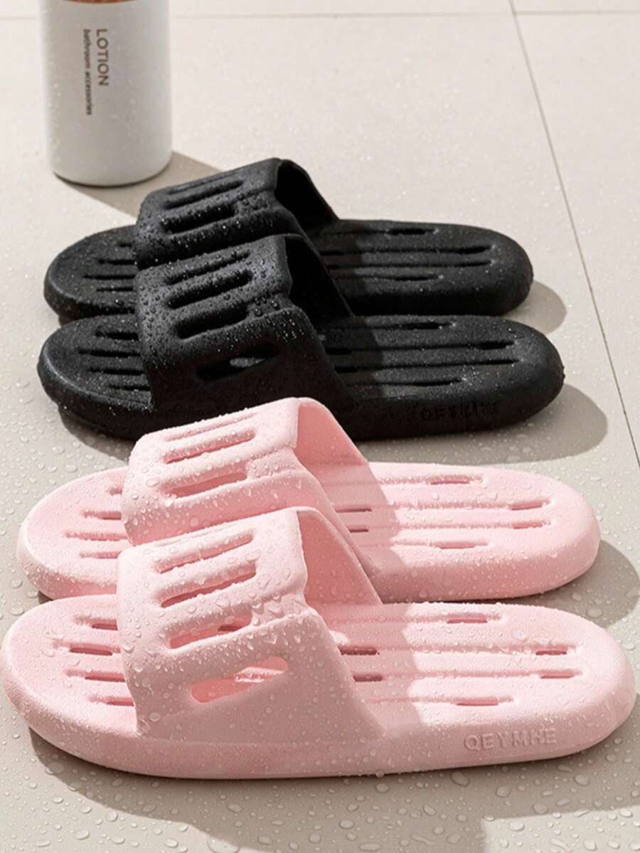 Chanclas de secado rápido, el agua de la ducha se drena rápidamente, sandalias de una sola pieza de PVC suave y flexible resistentes a la abrasión - multicolor - Ver 1