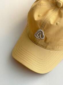 1pc Curved Brim Cap With @ Letter Embroidery, Soft Crown A-Letter Embroidered Baseball Cap, Unisex Street Style All Season Versatile Adjustable Visor Hat - @letter - View 7