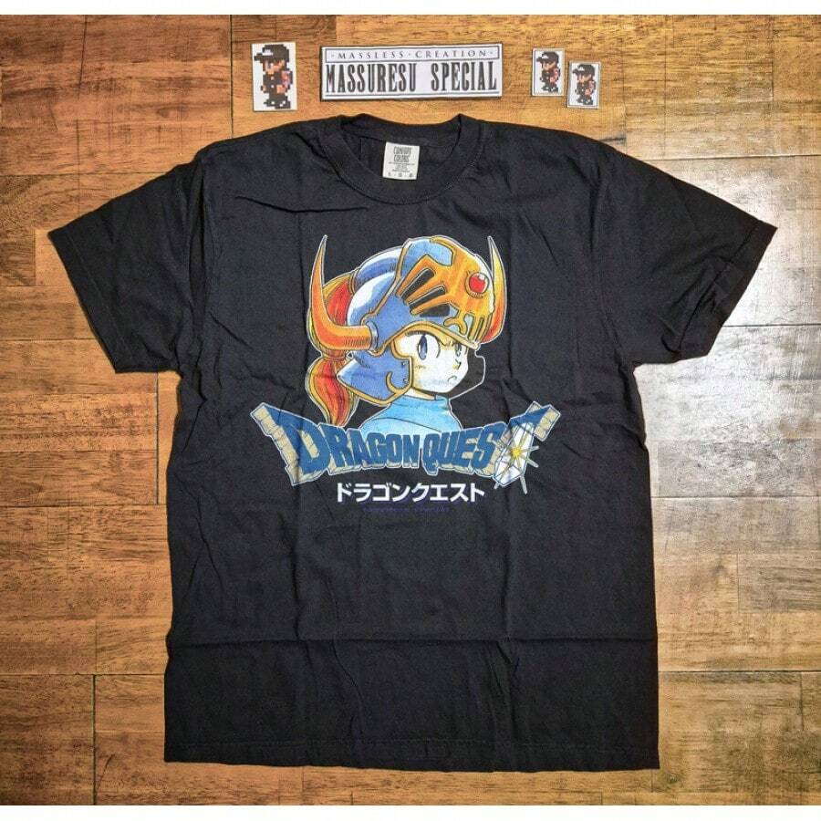 DRAGON QUEST 'Loto' Premium T-Shirt [1717] | NES FC Video Game - Black - View 1