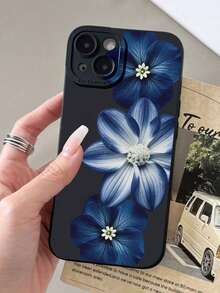 Floral Fashion 花卉印花鏤空磨砂黑手機殼，適用於 iPhone 16/11/16pro/16plus/16promax/16e/15Promax/13/14/12/XS/XR/7G/8P、Galaxy S25/S25PLUS/S25 Ultra/A16/A36/A26/A56/A50/A12/A32/A52/A72/A51/A21S/A13/A14/S24/S24PLUS/S24Ultra/S20/S23/S22/A53/S20FE/S21、11/12Pro/12/12X/13Pro/14Pro/15Pro/X3pro/10/9/Note9/12c/Note11pro/Note8Pro/9C/9a - 彩色 - 查看 4