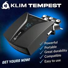KLIM Tempest Refrigerador portátil con aspirador Diseño innovador para enfriamiento rápido Ventilador portátil con detección de temperatura + Modo Auto/Manual + 4000 RPM NUEVO - negro - Ver 3