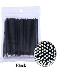 300/200/100/10 piezas Toallitas de limpieza para extensiones de pestañas, removedor de levantamiento y pegamento de pestañas, micro cepillos de pestañas, herramientas y accesorios de maquillaje - Multicolor - Ver 17