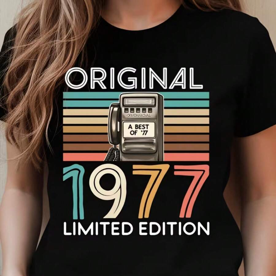 Printed T-Shirt For Men And Women - Black - View 1