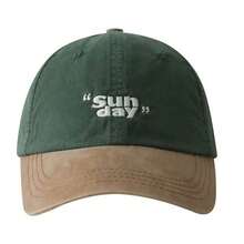 1pc Retro Contrast Color "SUN DAY" Embroidered Baseball Cap, Versatile Small Face Visor Hat, Outdoor Sun Protection - Multicolor - View 7