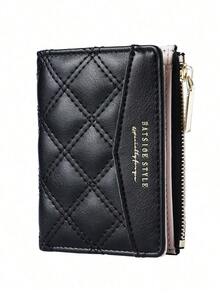 BATSIOE 2026 Cartera Corta para Mujer con Bordado, Conexión TPU, Porta Tarjetas de Identificación de Estudiante, Monedero, Bolso Minimalista, Estuche para Tarjetas - Albaricoque - Ver 2
