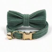 2pcs/Set New Arrival Multi-Color Velvet Cat Collar With Bow Tie, Pet Cute Bell Collar, Adjustable Size, Pet Decor Bow Tie Collar Set, Soft Double-Layer Fabric, Suitable For Cats And Small Dogs, Elegant High-End Pet New Gift - Multicolor - View 30
