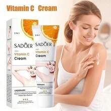 3pcs Vitamin C Skin Whitening Cream,Skin Bleaching Cream,Dark Spot Remover For Face,Skin Lightening Cream For Intimate Areas,Neck,Armpit,Elbow, Inner Thigh And Knees,Improve Underarm Dullness Odor - 多色的 - 查看 4