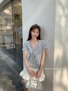 Women Tops - Blue - View 9