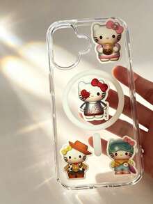 SANRIO 60张卡通小猫咪可爱涂鸦贴纸，多巴胺贴纸，日式ins风创意小猫咪贴纸，适用于剪贴簿、笔记本、水瓶、笔记本电脑、手机、生日贺卡、礼品包装、返校用品、节日礼物 - 彩色 - 查看 10