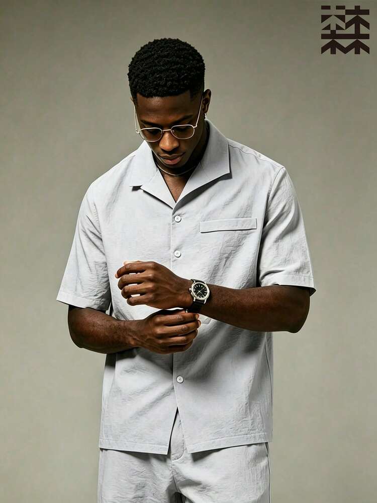 mulinsen Men's Linen Casual Shirt, Lightweight Breathable Loose