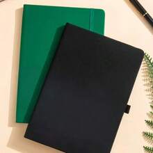Set di quaderni rilegati in copertina rigida A5/A7 - Copertina in pelle PU, 200 pagine/100 pagine, adatto per scuola, università, lavoro, viaggio - Quaderno a righe, comodo per prendere appunti - Quaderno A5 - Visualizzare 2