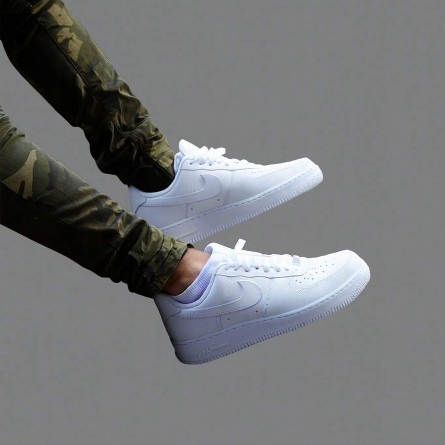 Comfortable White Air Sneakers, Basic Soft Force Traditional Casual Fashion - 白色 - 查看 1
