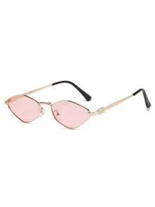 1 chiếc kính râm nữ, kiểu dáng tối giản, gọng mảnh hình kim cương nhỏ, phong cách retro, chất liệu cao cấp, phù hợp cho đeo hàng ngày, đi làm, lái xe, du lịch, đi biển, đa năng. - Nhiều màu - Xem 4