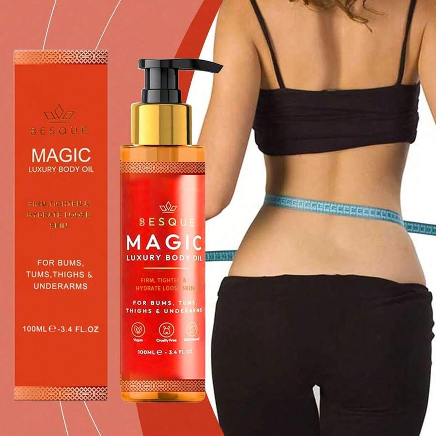 Magic Body Oil, 3.38 FL OZ, After Shower Body Oil For Women, Hydrating Skin Care For Full Body That Plumps, Tightens, And Firms Skin With Natural Ingredients, Luxury Spa Gifts - Pack Of 1