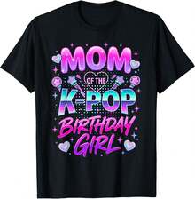 Camiseta para la madre de una chica fanática del K-pop y amante de la música coreana, blusas para mujer, playeras de mujer, tops de mujer, top, playeras, unisex. - Negro - Ver 1