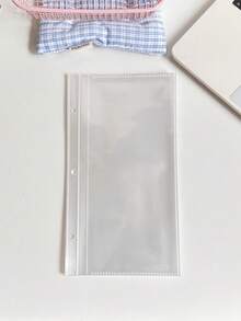 1pc Portable Transparent Loose-Leaf Binder, Can Also Be Used As Transparent Sticker Book, Sticker Album, Photo Storage Bag, Photo Album, Budget Planner, Office Supplies - A - View 13