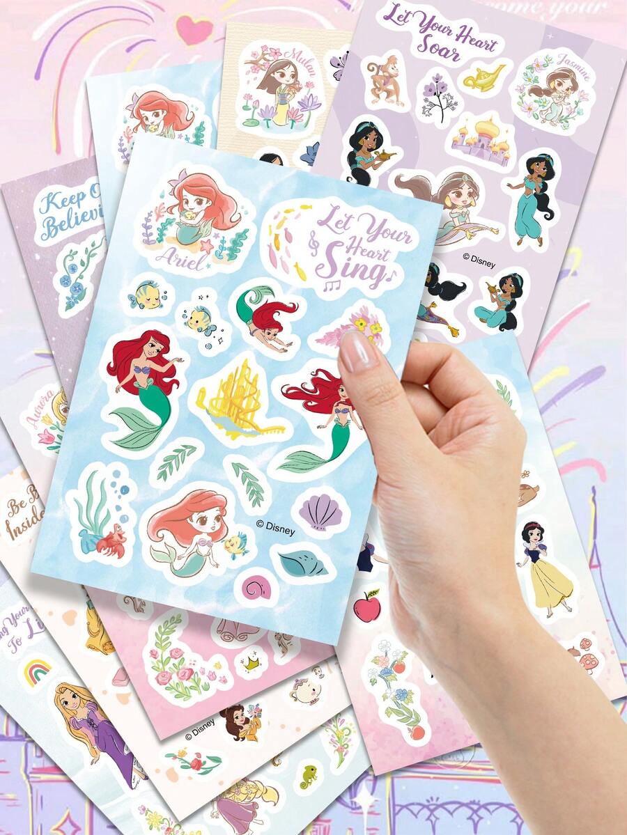 Disney | 8 Tờ Hình Dán Công Chúa Disney Dễ Thương Belle, Ariel, Rapunzel Dùng Cho Sổ Nhật Ký, Sổ Lưu Niệm, Sổ Kế Hoạch, Máy Tính, Bình Nước, Ốp Điện Thoại, Hoàn Hảo Cho Quà Sinh Nhật, Quà Tặng Tiệc, Phần Thưởng Học Tập, Văn Phòng Phẩm, Thiệp Chúc Mừng Ngày Lễ, Đồ Dùng Học Tập Tự Làm, Trang Trí Kỷ Niệm Tốt Nghiệp - 1 Set - Xem 1