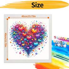 Bộ tranh vẽ theo số bằng sơn acrylic kích thước 40x40cm/15.75x15.75 inch - 1 bức (không khung), phù hợp cho người lớn và người mới bắt đầu, bộ tranh tự vẽ dễ dàng, đồ trang trí nhà cửa, món quà lý tưởng cho sinh nhật, Ngày của Cha, Giáng sinh, Ngày của Mẹ, Ngày Valentine. - Công chúa tình yêu - Xem 3