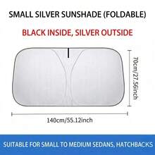 1PC Foldable Car Windshield Sun Shade – Blocks 99% UV Rays & Keeps Vehicle Cool – Heat-Insulating Interior Protector, Universal Car Sun Visor For High Summer Temperatures - A - View 13