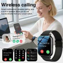 Este reloj inteligente unisex popular cuenta con las siguientes funciones: respuesta de llamadas, alertas de mensajes, control de música, obturador de cámara remoto, conteo de pasos, seguimiento de calorías, múltiples modos deportivos, reloj despertador, notificaciones de llamadas entrantes y mensajes, compatible con sistemas Android e iOS. - Multicolor - Ver 2