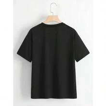 Women's Short Sleeve Crew Neck T-Shirt - Black Cat Design With The Phrase "It's All Okay", Comfortable Fabric, Summer Style, Suitable For Everyday Wear At University, Versatile For Urban Style. - 白色 - 查看 3
