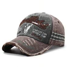 Coated Washed Vintage Baseball Cap, 5-Panel Adjustable Brim Distressed Sun Hat, Suitable For Spring, Autumn And All Seasons - A - View 9