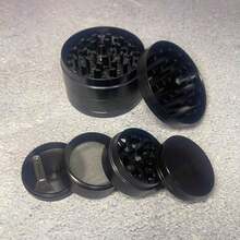 1.6/2/2.5/3inch Black 4-Layers Herb Grinder 4-Layer Zinc Alloy Crusher Manual Mill Mortar Pestle Tobacco Cutter Metal Tobacco Raw Grass Grinder Shredder  Tool Cigarette Accessories Gift - màu đen - Xem 8
