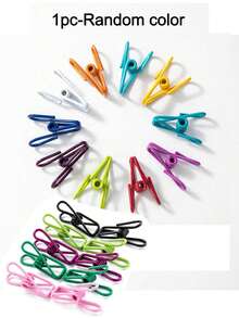 1/5/10 piezas Clips de sellado de acero recubierto de PVC de uso múltiple, adecuados para embalaje de alimentos, bolsas de aperitivos, ropa, documentos, zapatos, vaqueros, botas, faldas, trajes de baño, estilo minimalista - Multicolor - Ver 10
