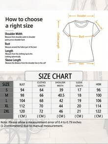 Camiseta de manga corta blanca y negra para mujer, camiseta de cuello redondo, camiseta estampada con diseño para mujer, estilo sencillo, top moderno y transpirable, corte casual, adecuada para uso diario y como regalo de Pascua o Día de la Madre, ideal para primavera y verano. - Negro - Ver 3