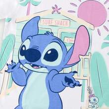 Cerdá Disney 史迪奇女孩短袖T卹 - 白色史迪奇兒童T卹，100%純棉，短袖圓領，面料柔軟透氣，迪士尼官方授權產品，適合夏季、上學和送禮 - 免費配送 ✅ 西班牙大陸地區24/48小時送達 - 選項 3 - 查看 4