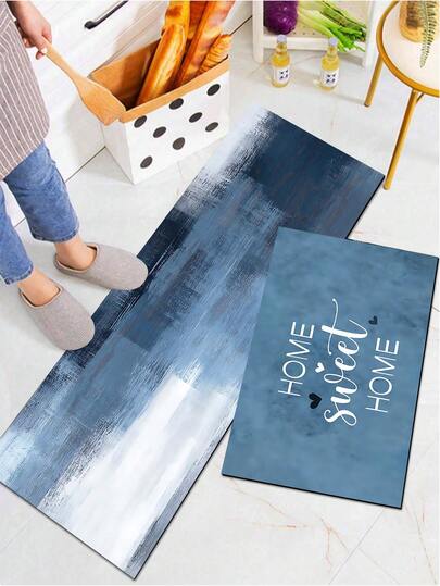 1/2pcs Sweet Home Kitchen Floor Mat, Made Of Diatomite, Is Water-Absorbing And Oil-Absorbing, Non-Slip, Anti-Fouling And Quick-Drying, Which Is Very Suitable For Bathroom, Corridor, Entrance, Indoor, Room Decoration, Kitchen, Restaurant, Small Office/Home Office, Laundry Room, Home And Room Decoration.