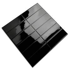 WalDecoo 2pcs/10pcs/15pcs (2.5mm Thick Design) Black Square Tile Stickers, Removable Adhesive Wall Decals, Waterproof & Oil-Proof For Kitchen, Bathroom, Home Decor, Birthday, Graduation, Holiday Gift - HB606 - View 4