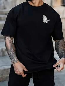 Men T-Shirts - 黑色 - 查看 2