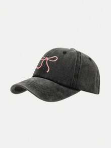 1pc Girls' Bow Embroidered Baseball Cap, Adjustable Sun-Shading Casual Hat, Cute & Playful Style Children's Baseball Cap Suitable For Outdoor & Daily Wear, Spring/Summer - 1 PC Bow - View 7